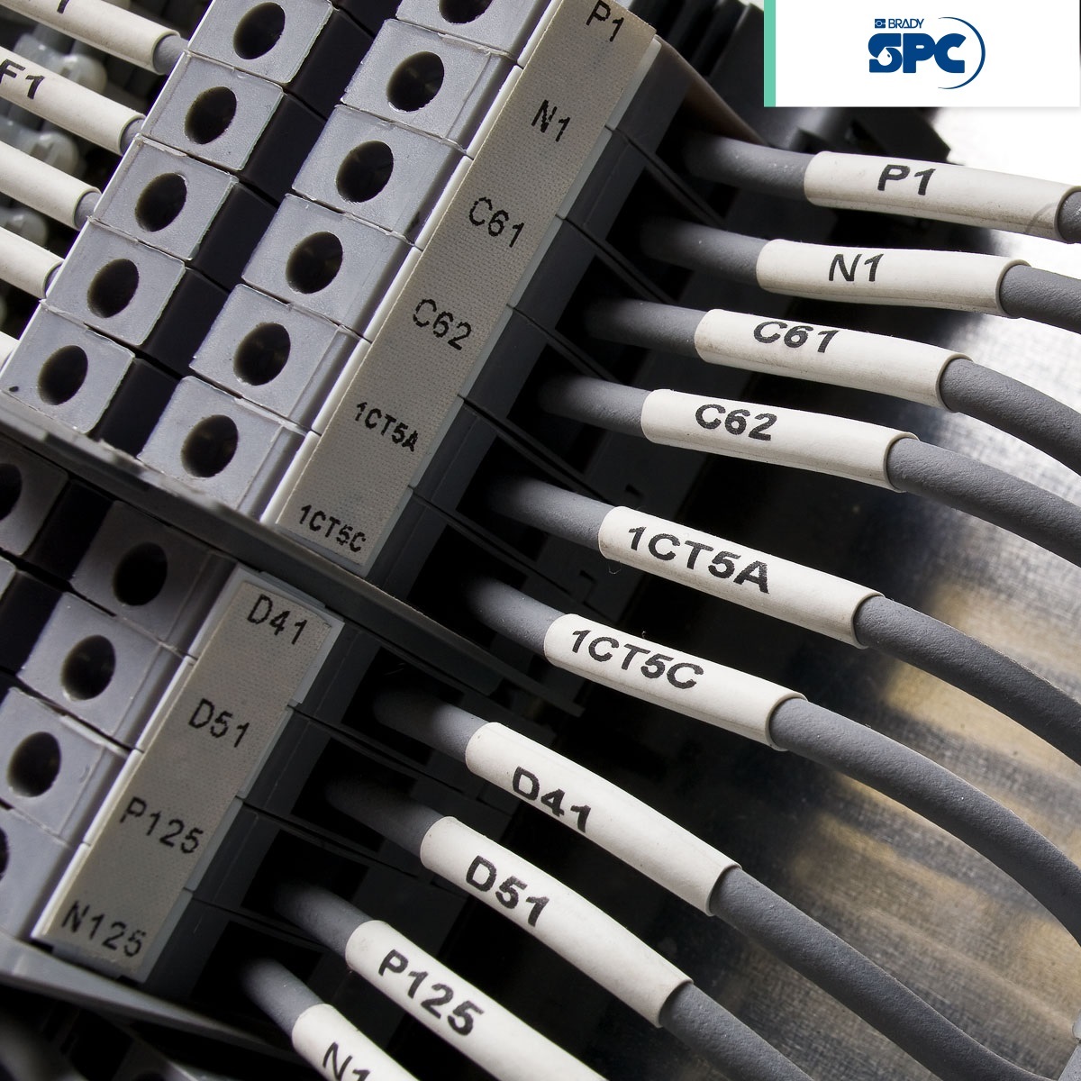 Etiquetas termocontráctiles PermaSleeve para alambres y cables, 1/4 diá.  para impresoras BMP61, BMP71, M611 - 1.75 SPC