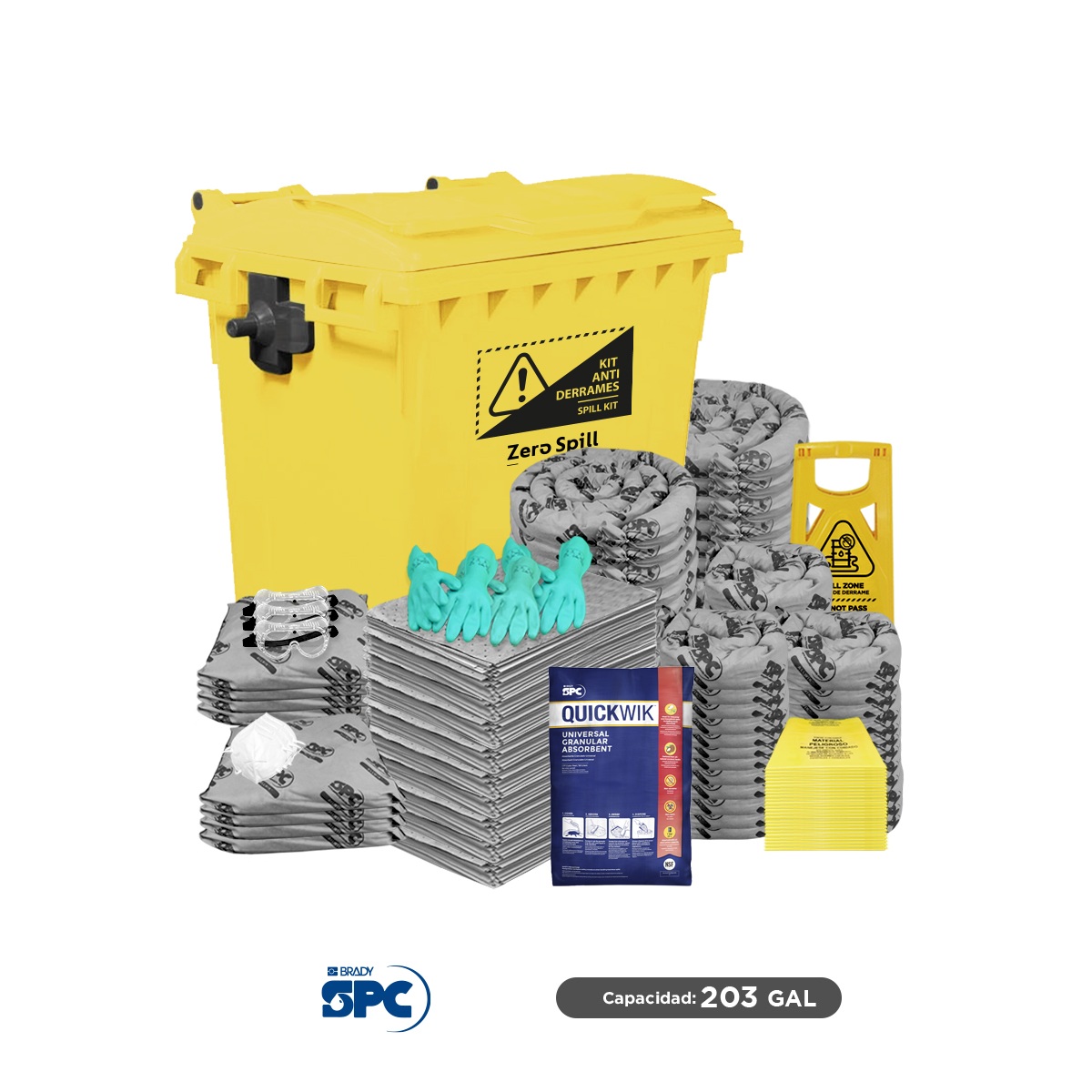 kit antiderrames movil 203 gal universal spc 001