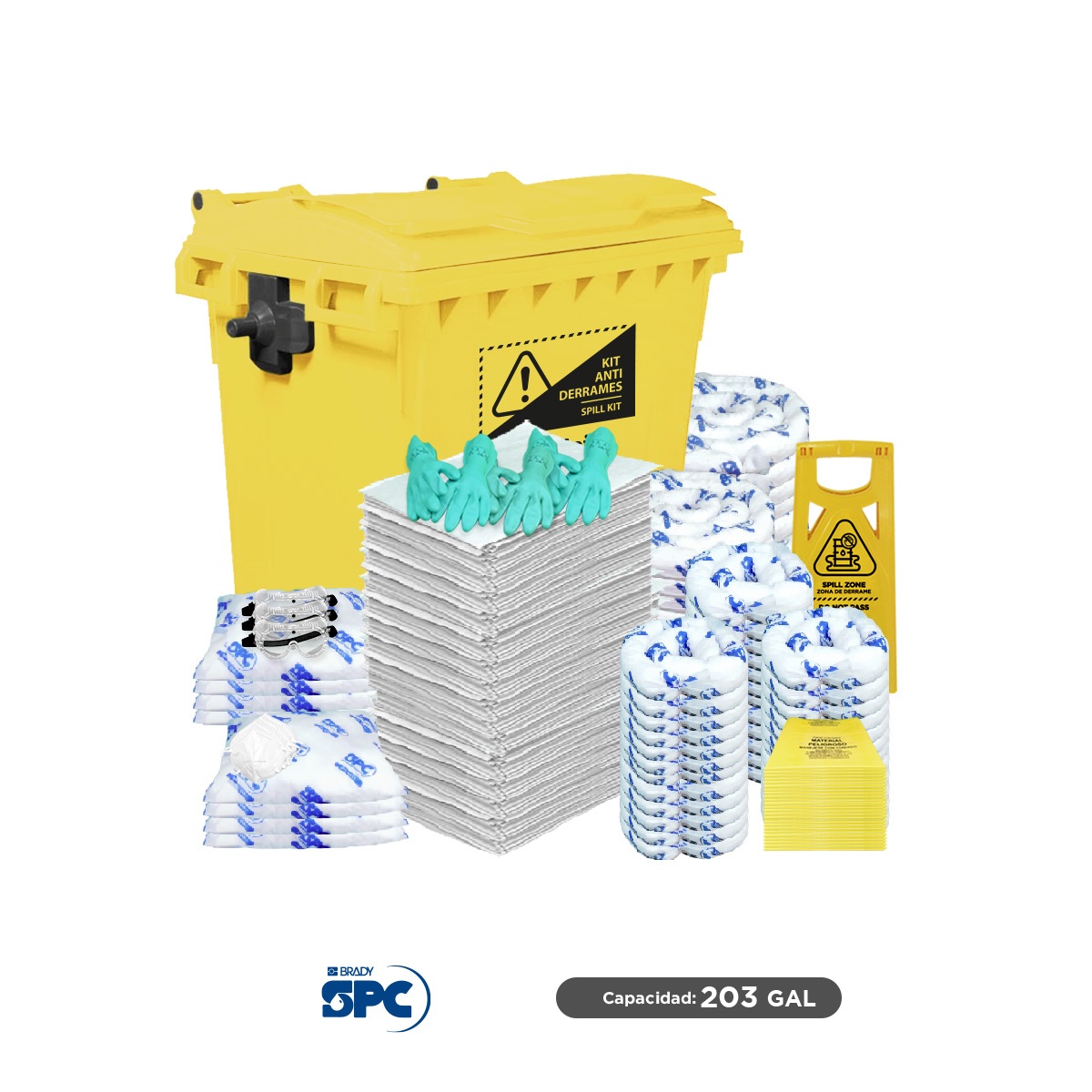 kit carro movil para derrames aceite 203 gal spc 001