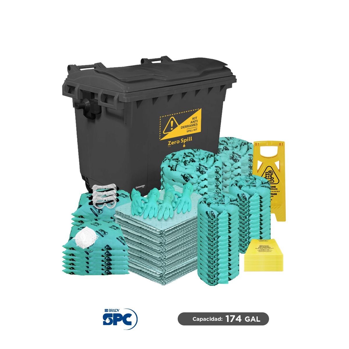 kit carro movil para derrames hazmat 174 gal spc 001